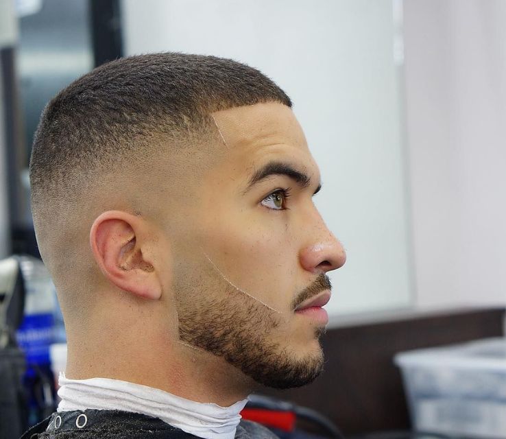 Buzz Cut with Mid Fade and Beard
