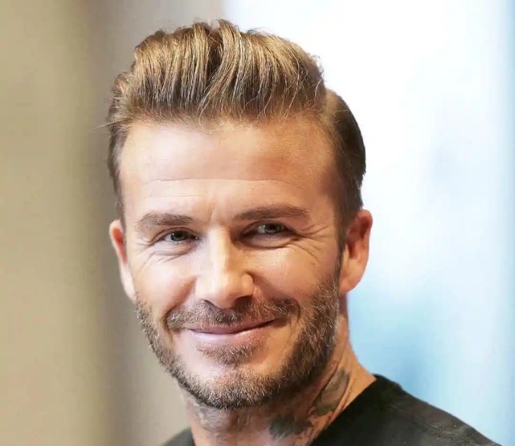 David Beckham – Short Textured Hair with Tapered Sides