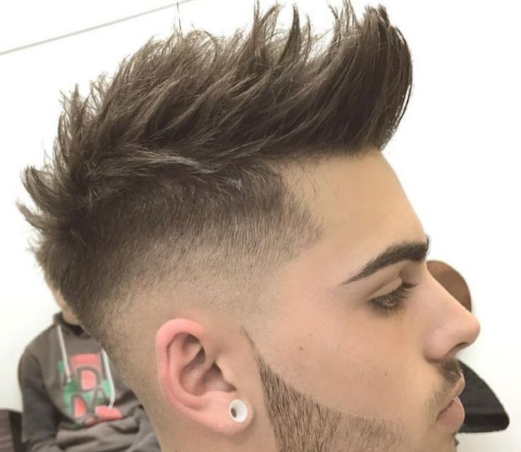 Hipster Faux Hawk with Undercut Fade and Beard