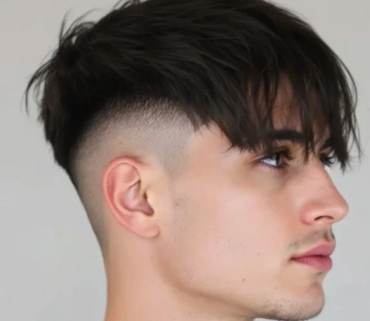 Low Taper Fade With Straight Hair