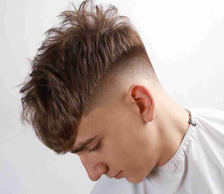Mid Fade with Brushed Forward Waves  