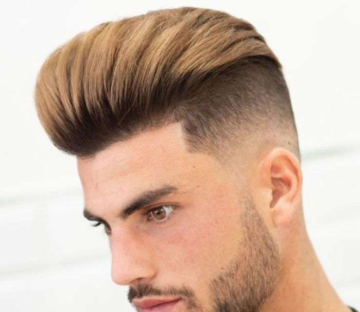 Stylish Curly Hair with Faded Undercut