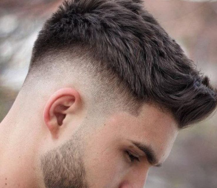 Textured Pompadour with Undercut Drop Fade