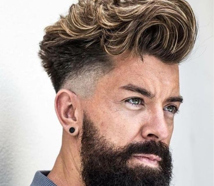 Trendy Man Bun with Low Temp Fade Undercut