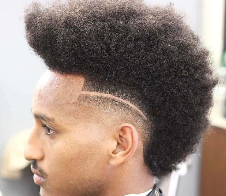 Afro Mohawk Fade