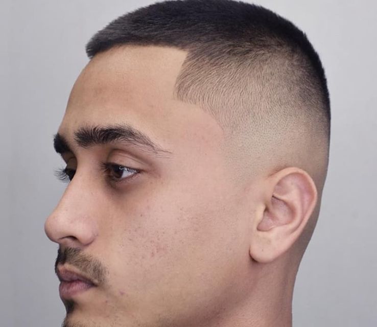 Buzz Cut with Mid Fade  