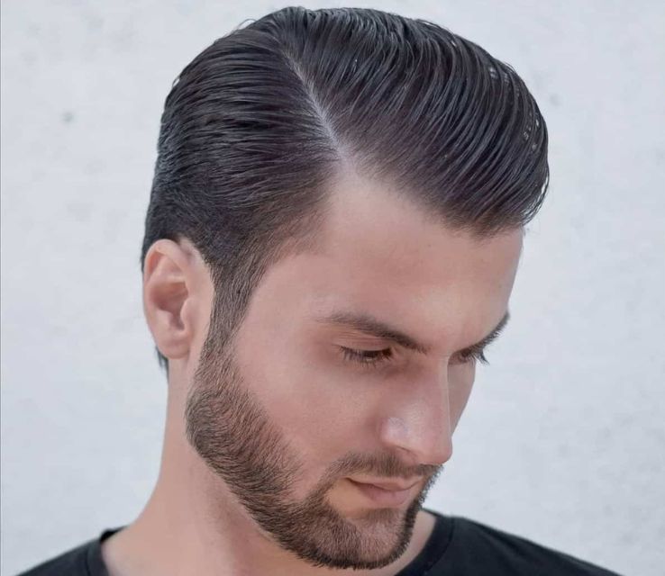 Classic Side Part Haircut Men