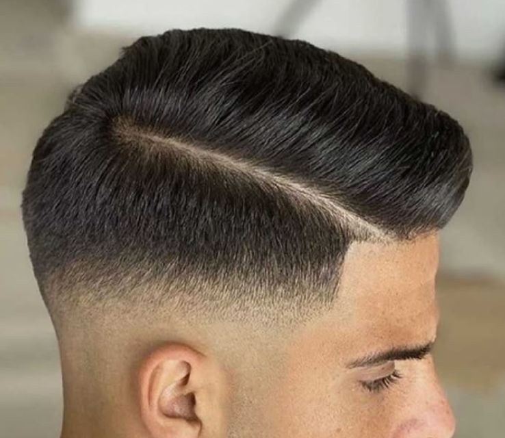 Comb Over Burst Fade for Men