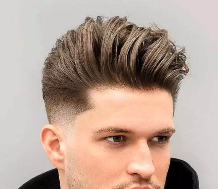 Curly Hair Comb Over for Men
