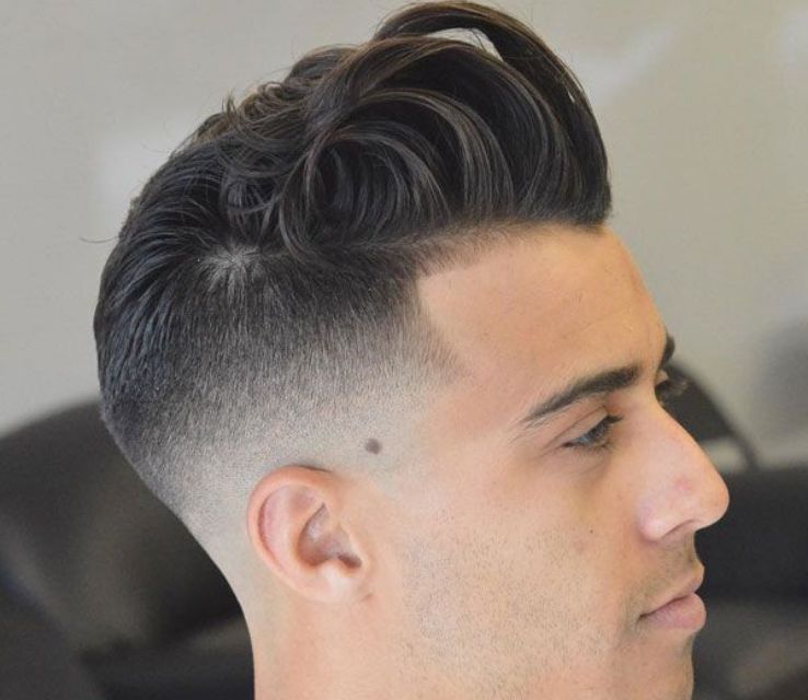 Formal Side Swept Style with Mid Fade
