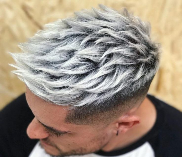 Hair Color Ideas for Men Ice Blonde