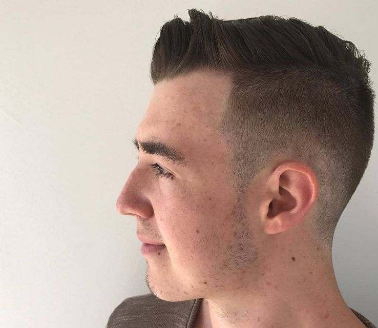 Long Buzz Cut with Taper Fade  