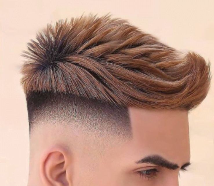 Long Curly Hair with Low Fade