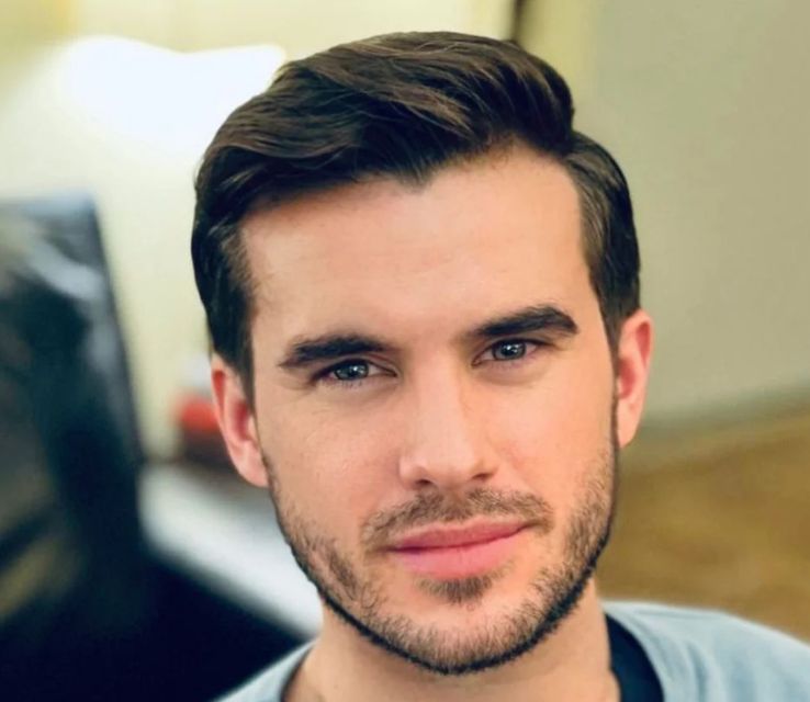 Medium Length Side Part Haircut Men