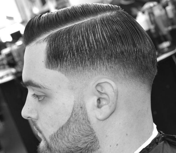 Mid Fade Comb Over for Men