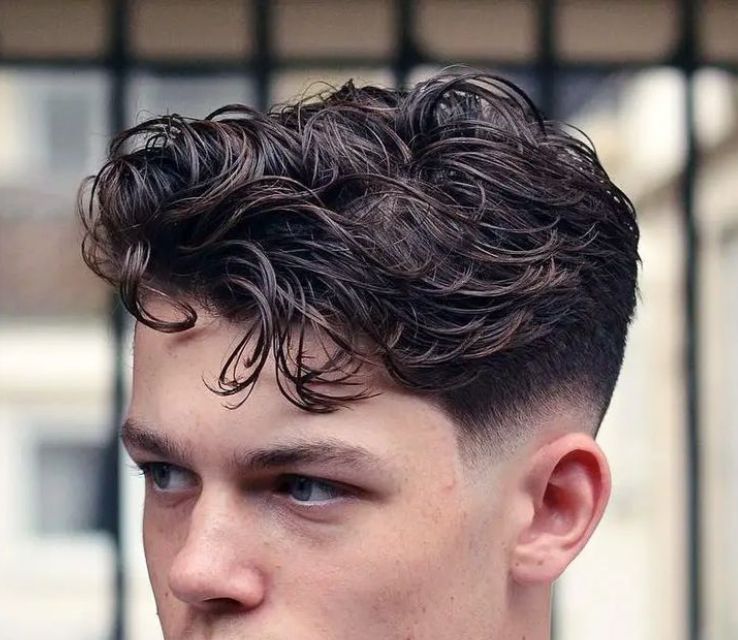 Semi Short Perm Haircut for Guys