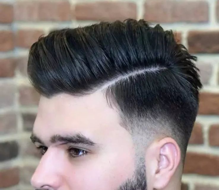 Side Part Haircut For Men Diamond Face