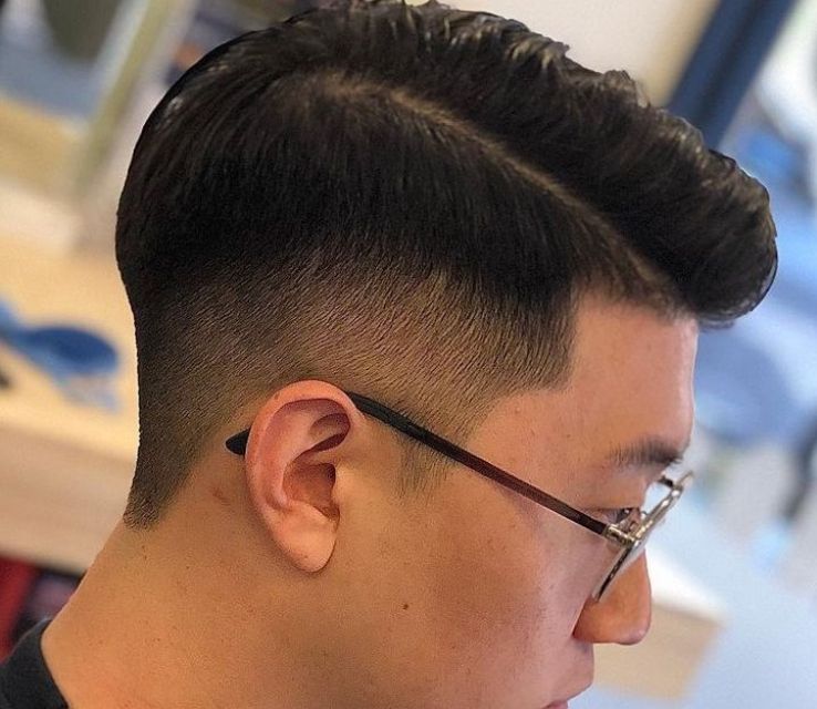 Side Part Haircut Men Oblong Face