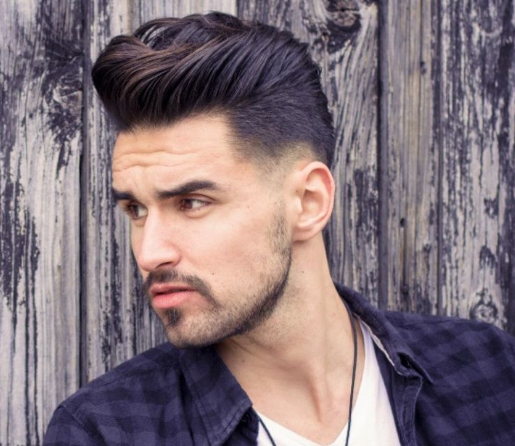 Thick, Tousled Brush Up with Low Skin Fade and Beard