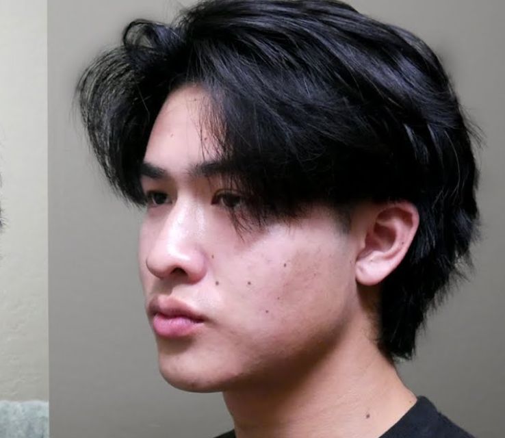 Wolf Cut for Men with Straight Hair