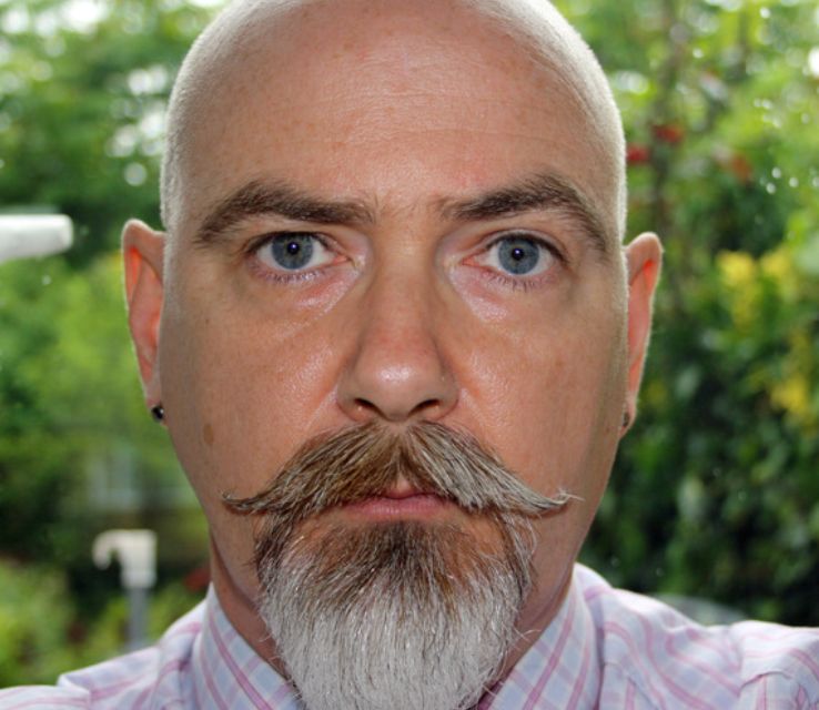 Bald Men with Van Dyke Beard