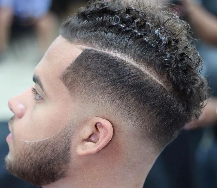 Curly Pompadour Haircut