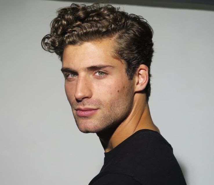 Curly Quiff Men Hairstyle