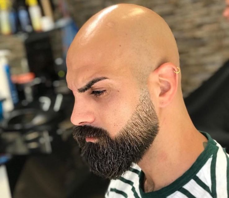 Faded Beard Styles for Bald Men