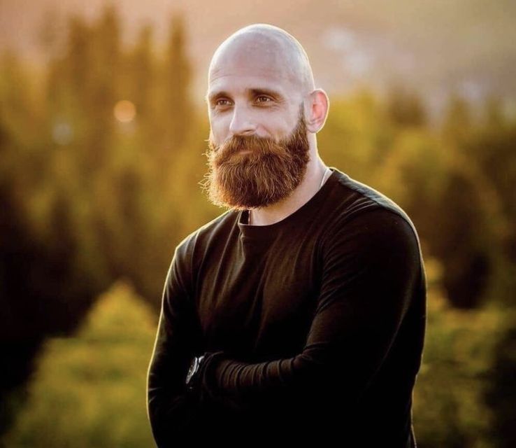 Garibaldi Beard with Bald Head