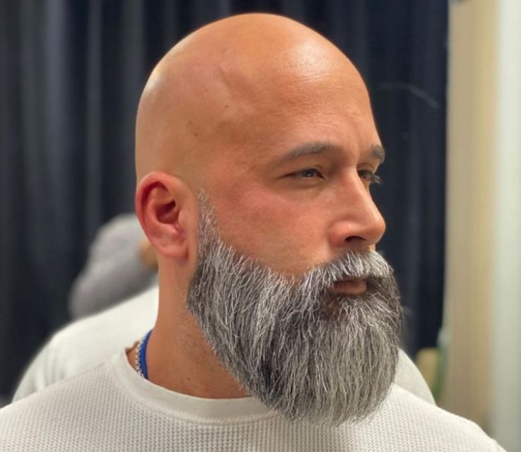 Grey Beard Styles for Bald Men