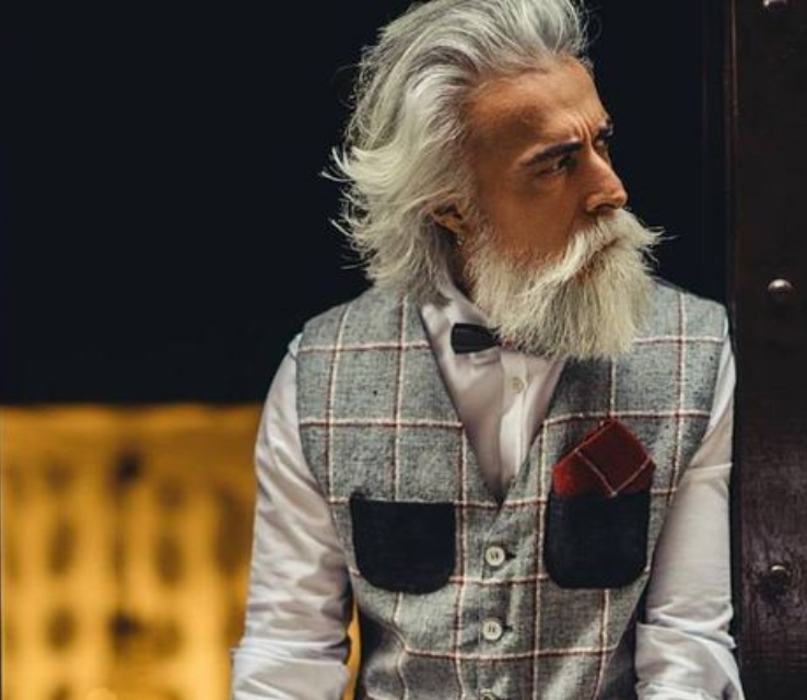 Grey Hair Mens Fashion