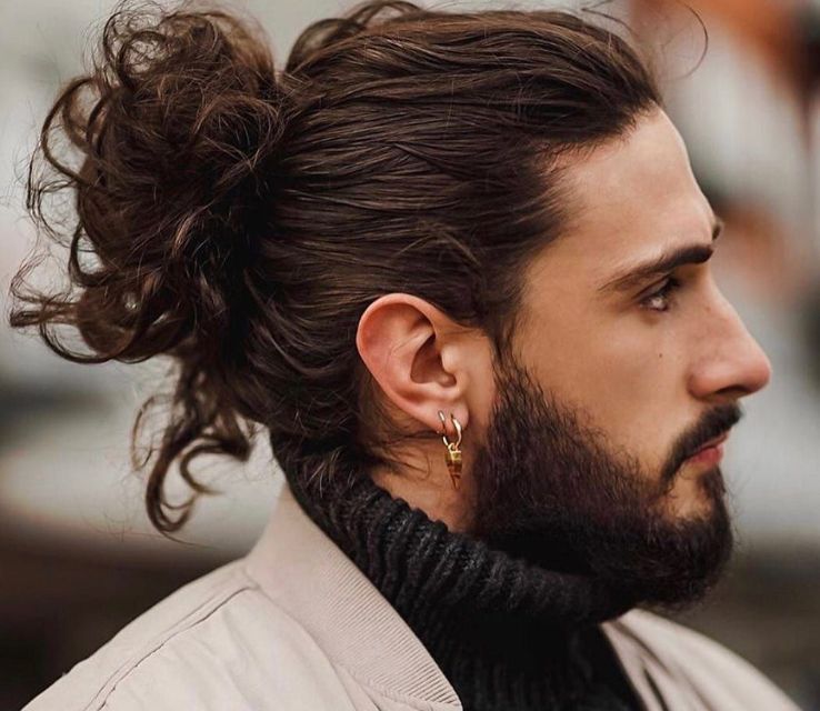 Man Bun with Loose Strands