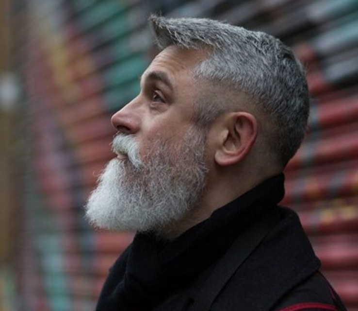 Mens Grey Hair Fade
