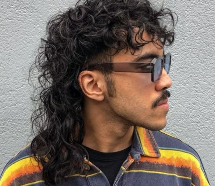 Mullet Wolf Cut Curly Hair for Men