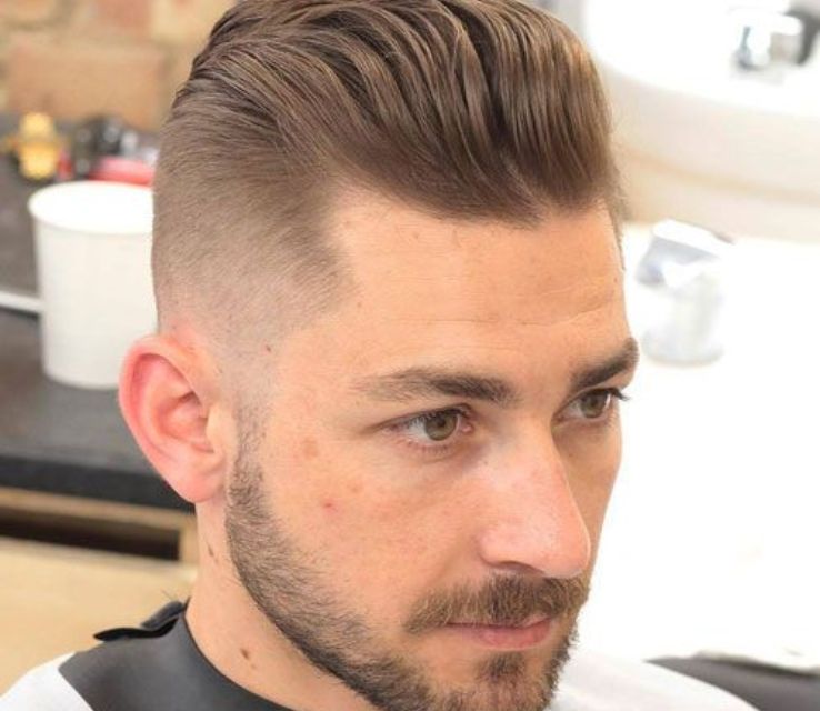 Pompadour with Low Fade