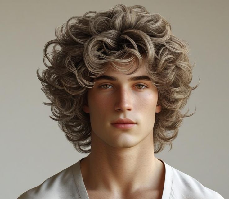 Shaggy Curly Mullet
