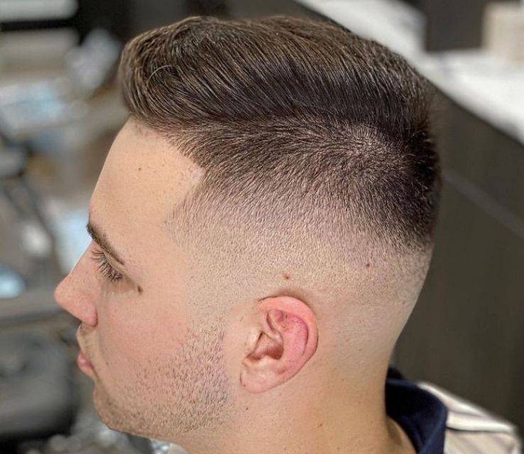 Side Swept Crew Cut for Men