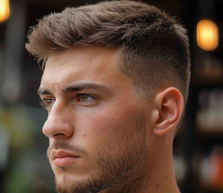Textured Crew Cut for Men