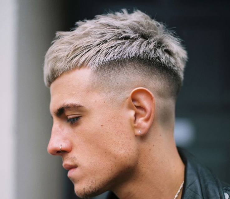 Buzz Cut Grey Hair Men