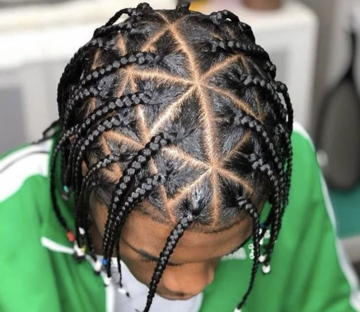 Triangle Part Box Braids