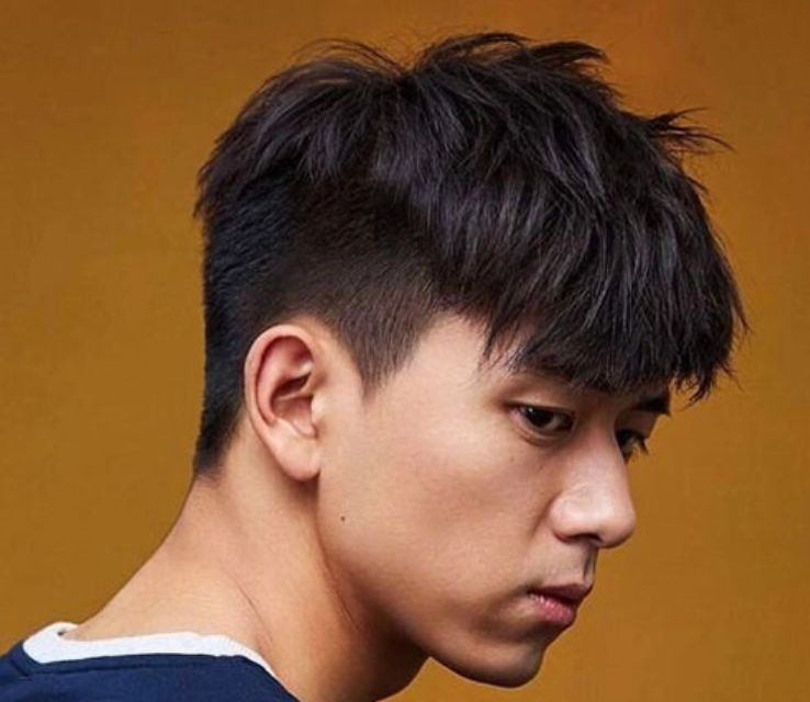 Two Block Haircut Men Fade Long Hair