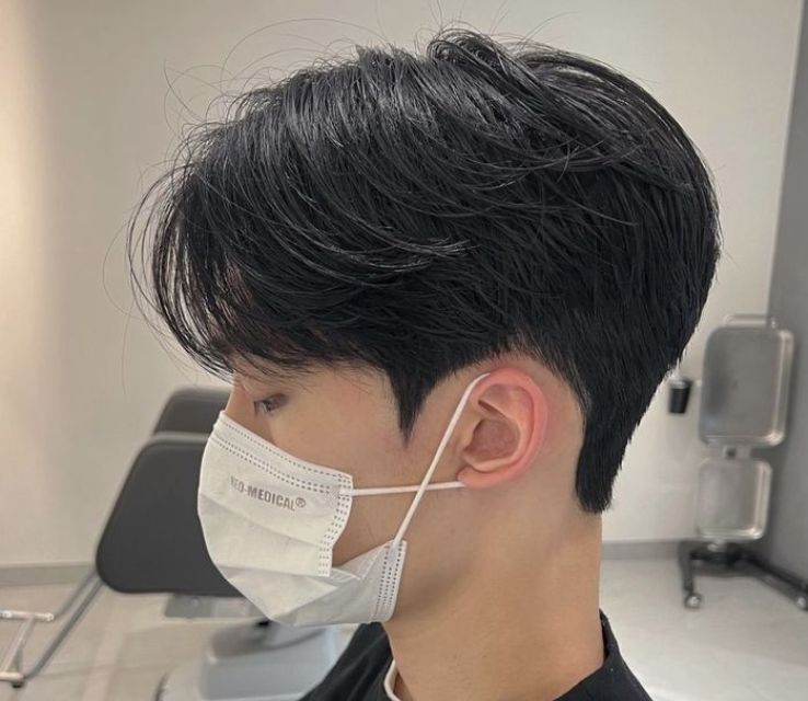 Two Block Haircut Men Oval Face