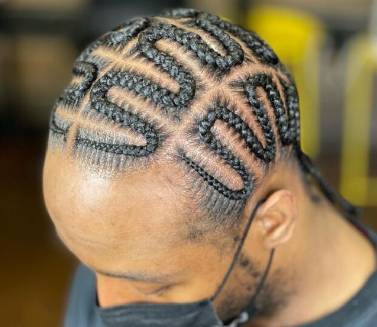 Zigzag Cornrows Men